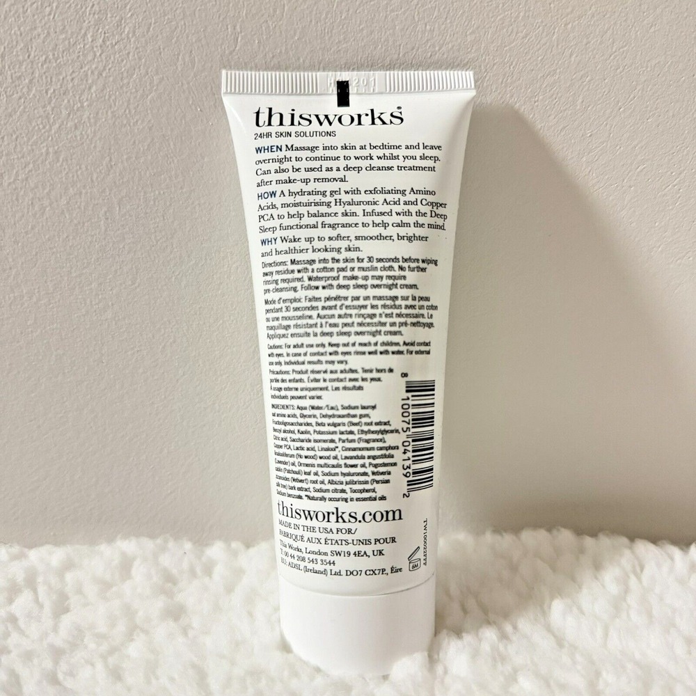 This Works Deep Sleep Overnight Cleanser 100ml 3.3oz New Sealed Vegan Face - Picture 4 of 10